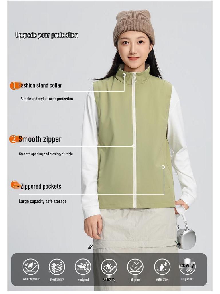 Outdoor High-End Custom Logo Vest - Three-Proof Casual Workwear Mountaineering Jacket