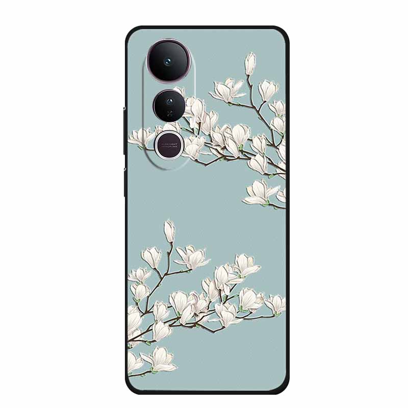 3D Emboss Case For Vivo V50 Lite 4G Phone Case V 50 lite Coque Flowers Silicone Soft Back Cover Funda For Vivo V50 Lite 5G Case