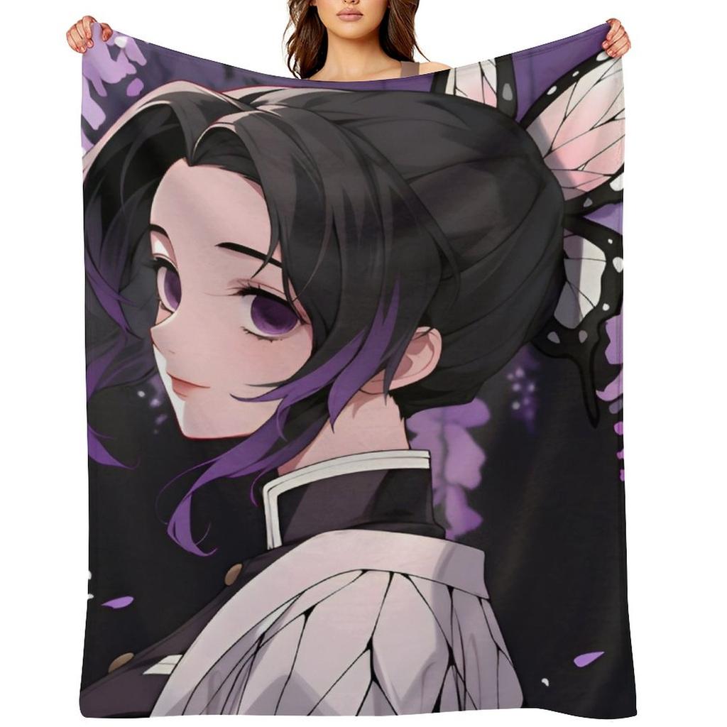Shinobu DS Cute Anime Girl Throw Blanket Christmas Gifts Heavy Single Tourist Blankets