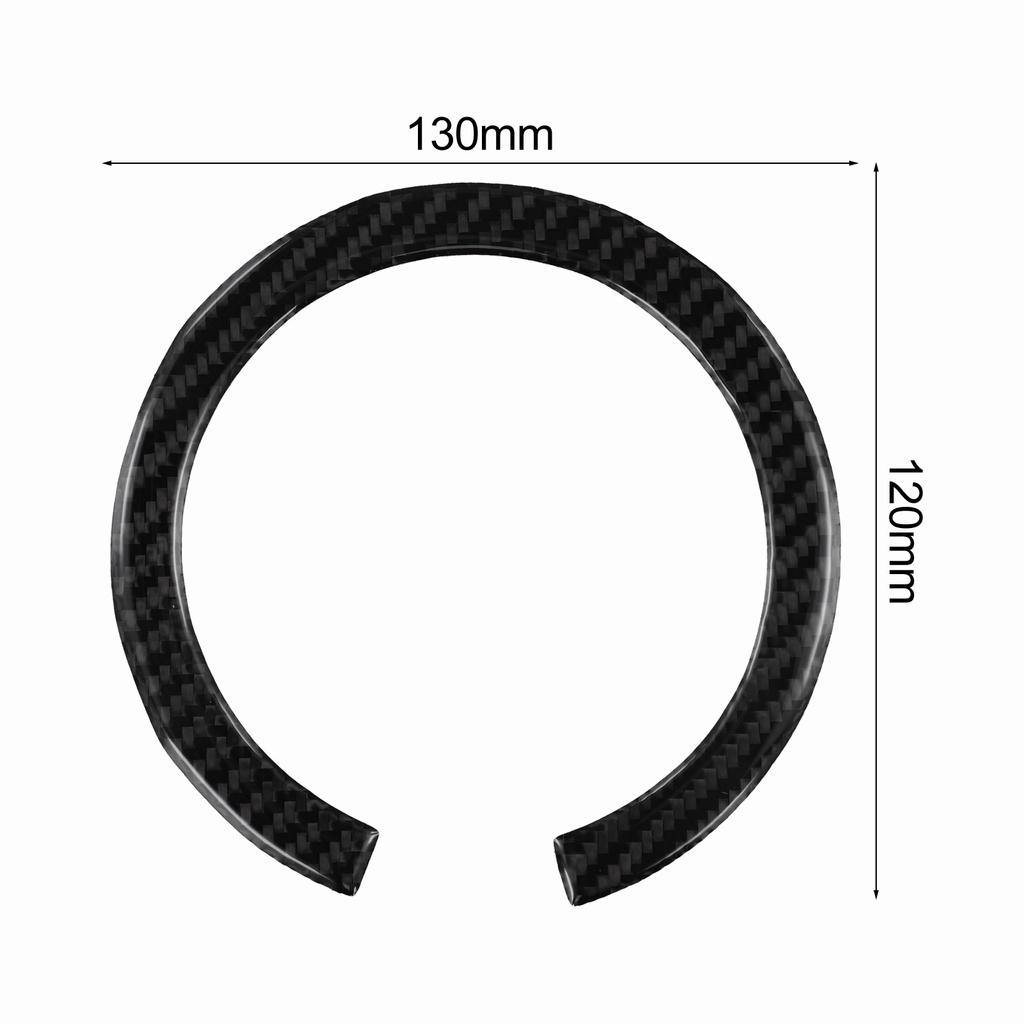 Carbon Fiber Steering Wheel Horn Ring Cover For MINI For Cooper F56 2014-21 130MM*120MM Lightweight Scratch-Resistant