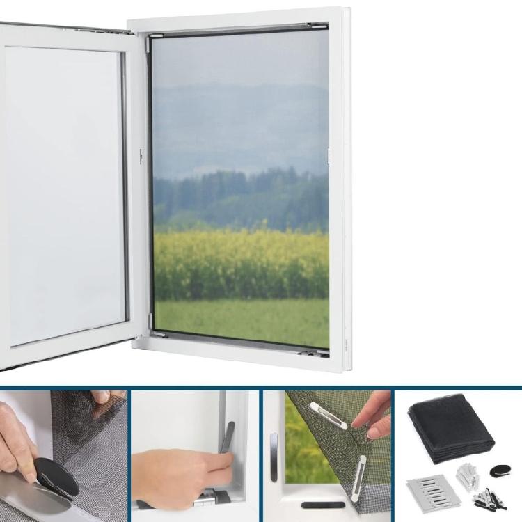 Zanzariera Magnetica Fai-da-te Rete in Fibra di Vetro Rete per Finestra con Chiusura Magnetica Per Facile Installazione e Rimozione