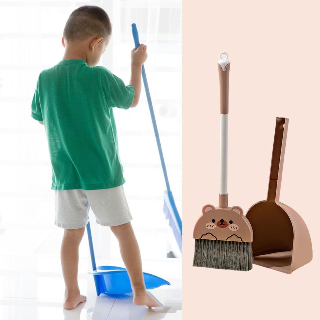 Broom Helper Kids Cleaning Set Mini Dustpan Playhouse Housekeeping Realistic Toy