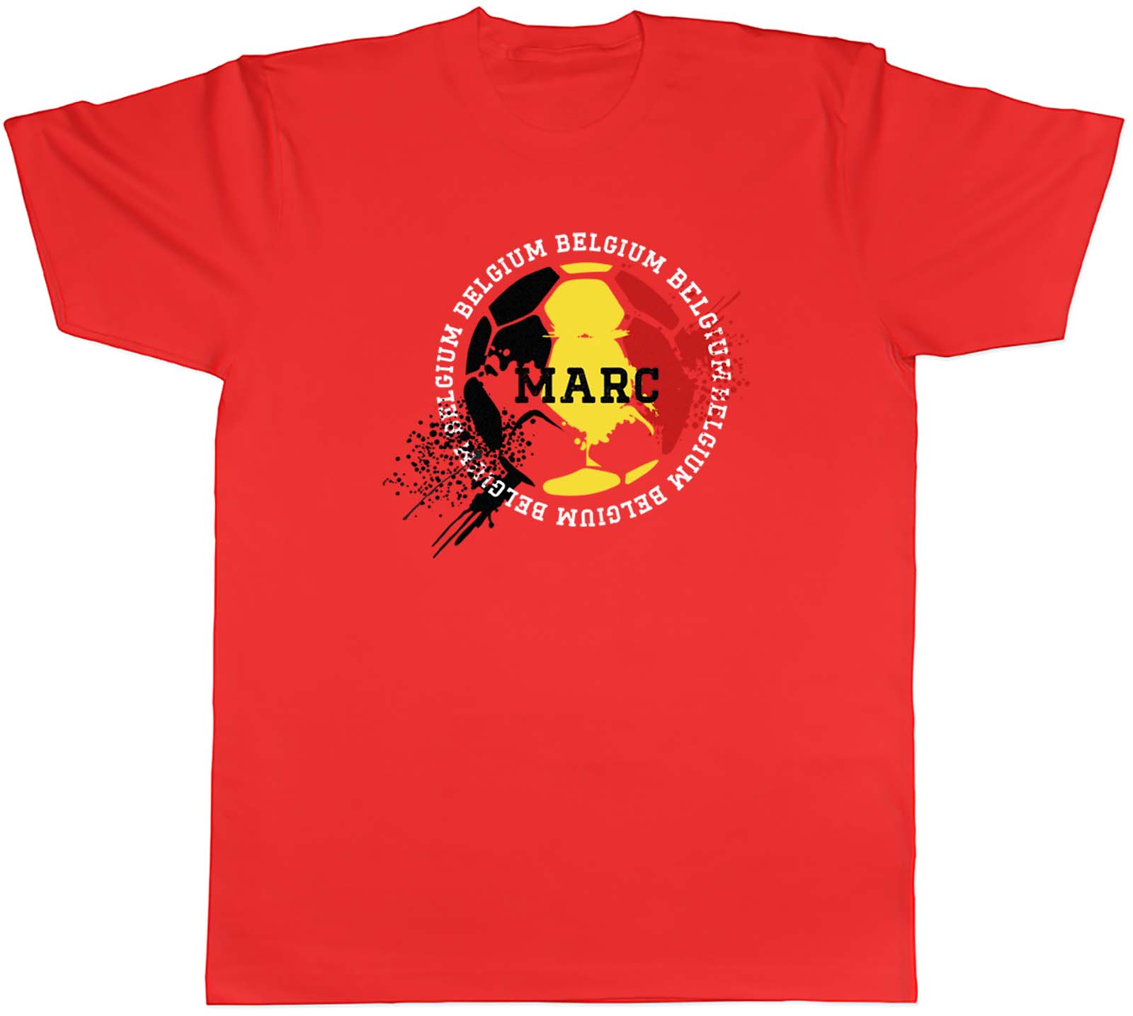 Personalised Belgium Football Sports Unisexs Unisex TShirt Tee Gift S