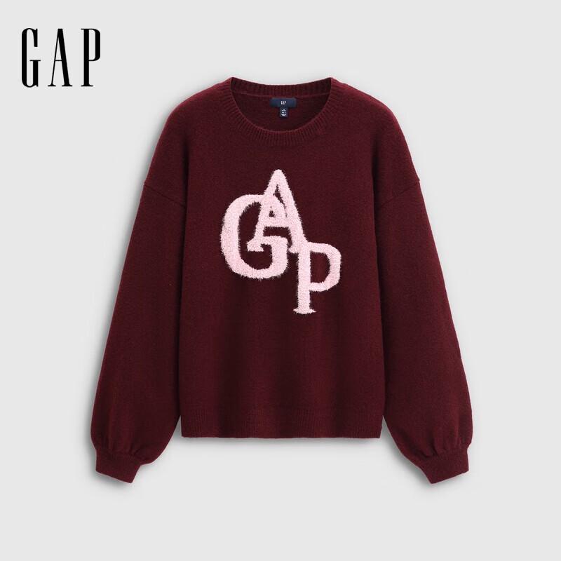 Gap Women's Relaxed Plush Logo Crew Neck Sweater