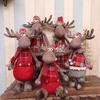 Christmas Reindeer Fabric Doll - Santa Claus Scene Desktop Ornament Gift