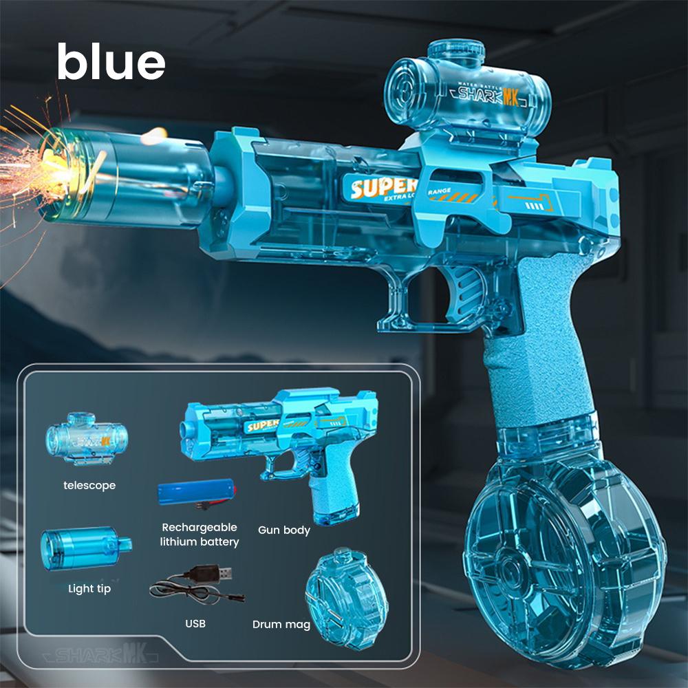 Electric Water Gun Pulse Water Gun Self-integrated Automatic Water-Absorbing Large-Capacity Lighting Children's Water Gun Toys