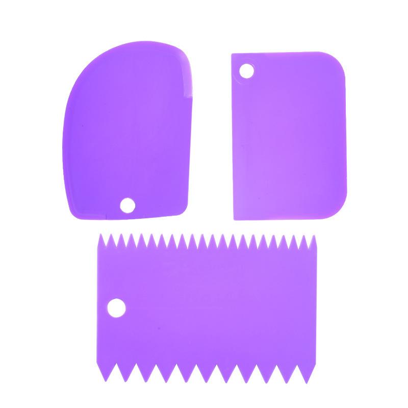 3pcs/Set Cake Bread Slicer Baking Pasty Tools Baking Tools for Cakes Dough Cutter Scraper Cake Blade Silicone Spatula