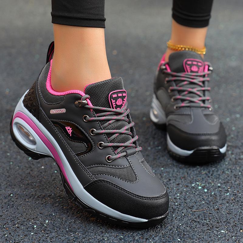 Women's Plus Size Sports Shoes - 2025 Air Cushion, Thick Sole, Height-Enhancing Korean Style, Comfortable & Versatile.