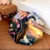 1 PC Automatic Folding Umbrella - Dragon Sunset Pattern, Portable & Foldable Design with 8 Ribs, Christmas Birthday Gifts
