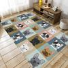Anime French Bulldogs Floor Mat Cheaper Anti-slip Modern Living Room Balcony Printed Bedside Mats