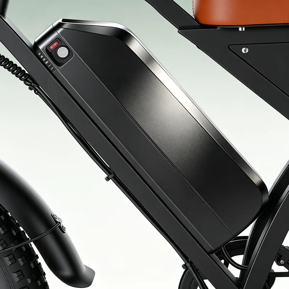 EB5Max Bicicletta Elettrica con Ruote Grasse a 7 Marce Batteria 48V 18.2AH Autonomia 85 Miglia 250W velocità 25KM/H Bicicletta Elettrica