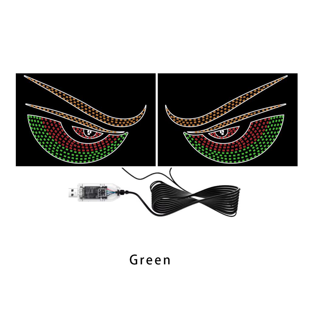 Truck Eye Light RGB Dynamic Demon Eye Decorative Light Led Display Decor Pixel Panel Windshield USB 5V Multi-Mode Lamp For Car SUV