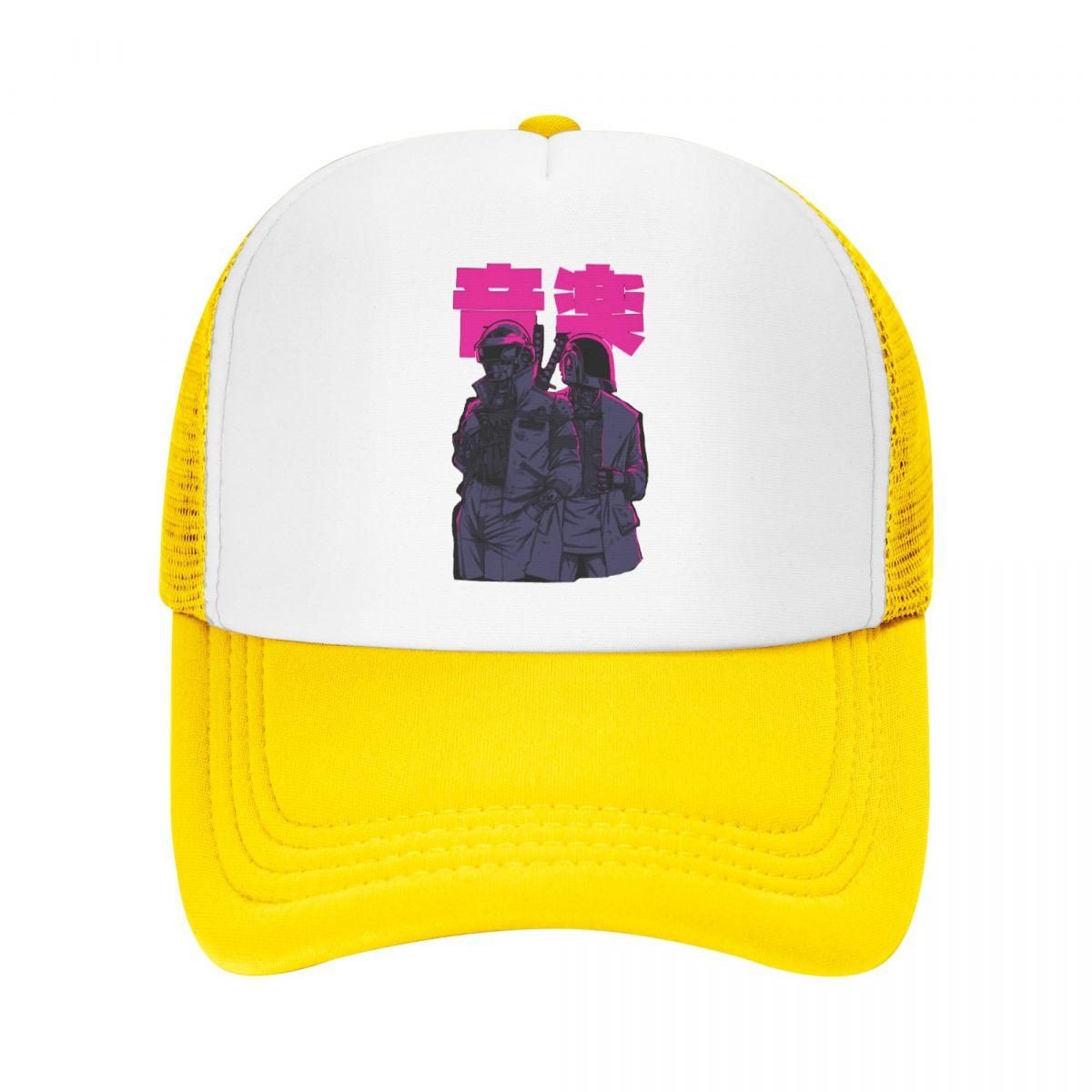 

Бейсбольная кепка Cyber ​​Rock Daft Punk Band, сетчатая сетчатая шляпа для женщин унисекс, стильные кепки-дальнобойщики, кепки с козырьком Snapback One Size