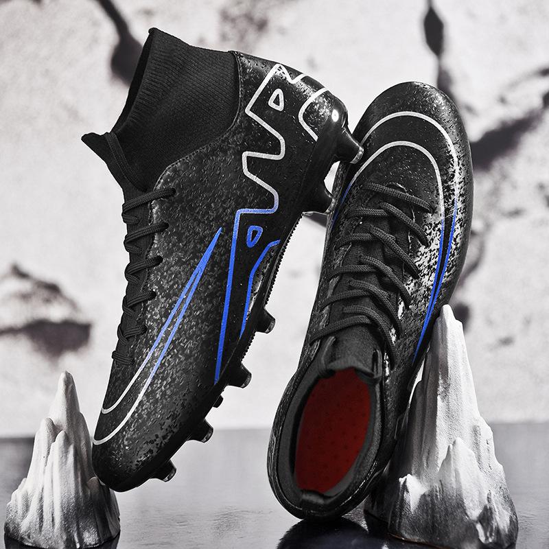 2025 new high-top football shoes AG long nails TF broken nails youth men's and women's shoes training competition sports shoes