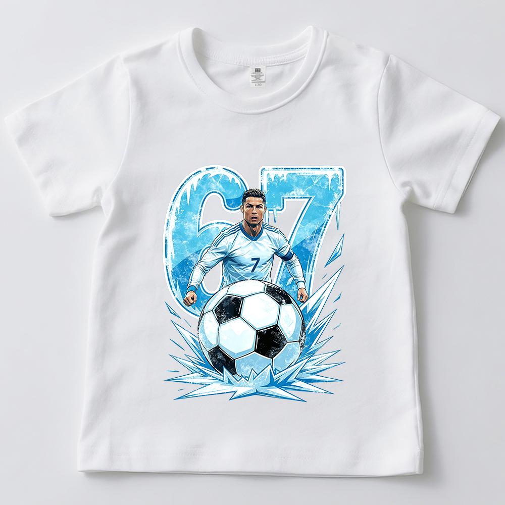 T-shirt Casual con Stampa per Bambini e Bambine Top Estivo Morbido e Comodo Manica Corta