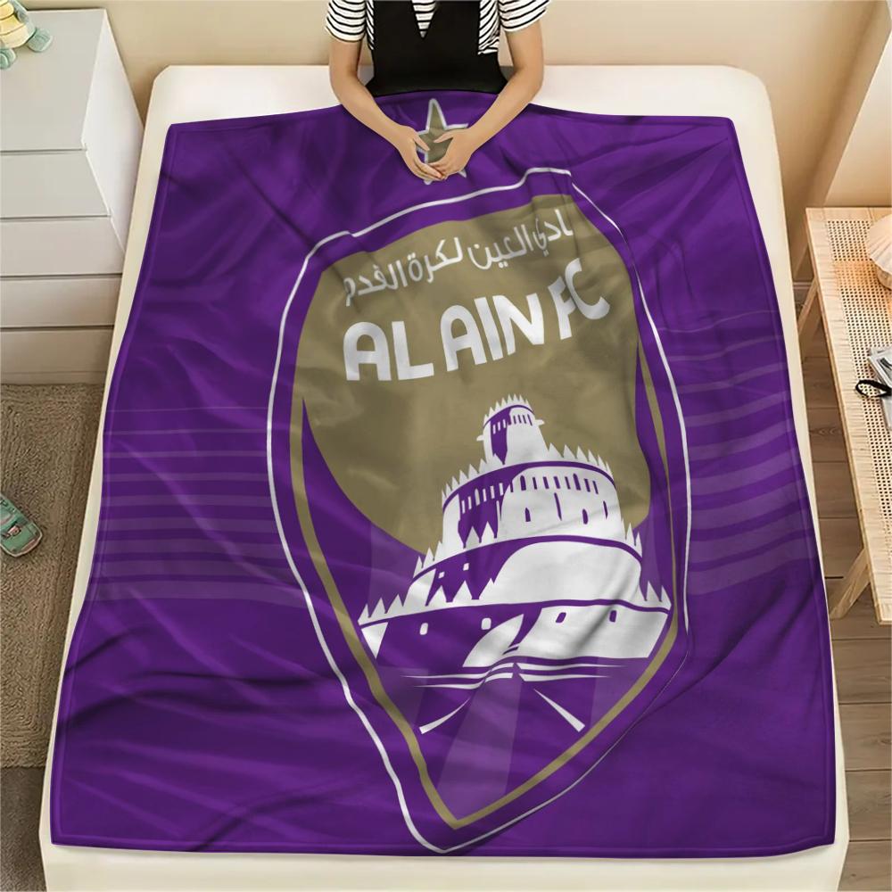 Al Ain FC Pattern Flannel Blanket, High Quality Comfortable for All Seasons, Home Decor, Warmth and Comfort, Perfect for Gifts.