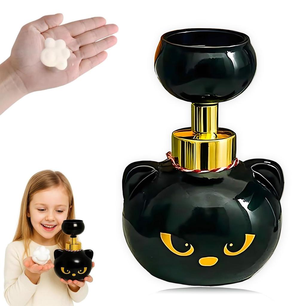Cute Cat Paw Foaming Soap Dispenser Black Foam Hand Soap Dispenser Bathroom&Kitchen Kid Hand Cleaning Liquid Foaming Pump Bottle