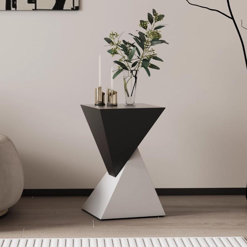 Metal Luxury Sofa Side Table  Minimalist Bedroom Nightstand  Stain-Resistant Geometric Tea Table  Modern Corner Stand