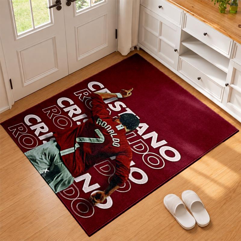 Cristiano Ronaldo Carpet Door Mat for Living Room or Bedroom Protective Mat Under Chair Office Decoration Christmas Gift Birthday Present