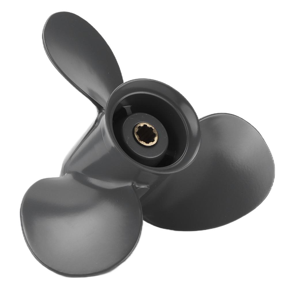 Outboard Propeller 3 Blades Aluminum Alloy Copper Outboard Replacement for Outboard 8‑20HP