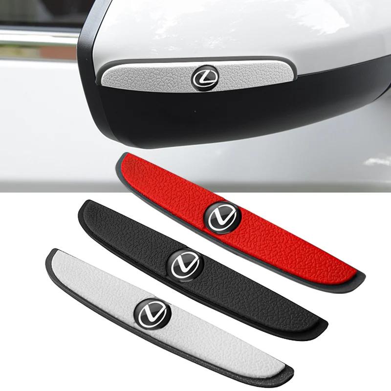 For Lexus F SPORT ES RX NX LS UX LM LX GX LC RZ IS 4Pcs Rubber Anti Collision Strip Car Door Rearview Mirror Protector Stickers AER1