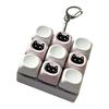 9-Key Black Cat Fidget Keyboard Stress Relief Keyboard Finger Clicker Keychain Office School Travel Decompression Button Sensory Toy