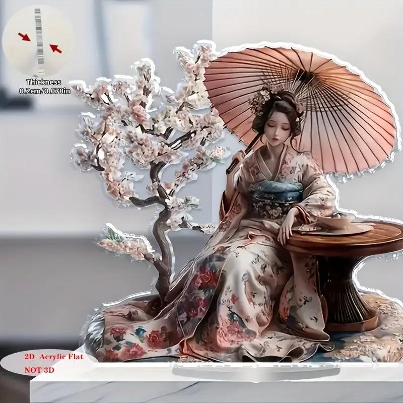 Geisha Decorative Ornaments Are Suitable As Traditional Japanese Themed Decorations for Home Bedroom Tabletop Art