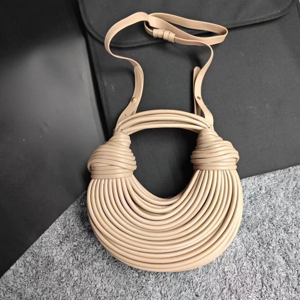 Fashion Handbag Bag Women'S High Sense Niche Design Personalized Noodle Bag Foreign Style Messenger Bag Women'S Tide Weaving