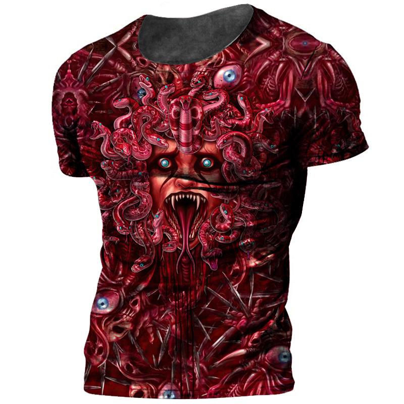 

2022 Винтажная мужская футболка Japan Samurai с круглым вырезом, хлопковые топы с коротким рукавом и 3D-принтом, свободные футболки в стиле панк-стрит для мужчин 6XL