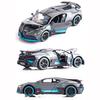 Model auta Bugatti Divo v měřítku 1/32 Hračka ze slitiny zinku Stahovací vozidla se zvukem a světlem Hračky pro děti Dárky pro chlapce a dívky