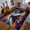 Colorful Swan with Cosmic Feathers Patterned Carpet a Non Slip Rug Suitable for All Seasons and Any Setting, Gift