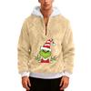 Men's  Plush  Half  Zipper  Hooded Hood  Hoodie
