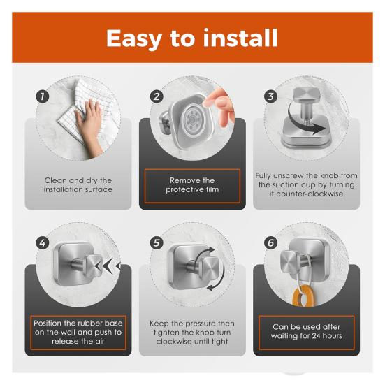 Přísavkové háčky pro sprchu z nerezové oceli, nástěnné háčky do koupelny, silné lepidlo, věšák na ručníky, snadná instalace, opakovaně použitelný věšák na věnce