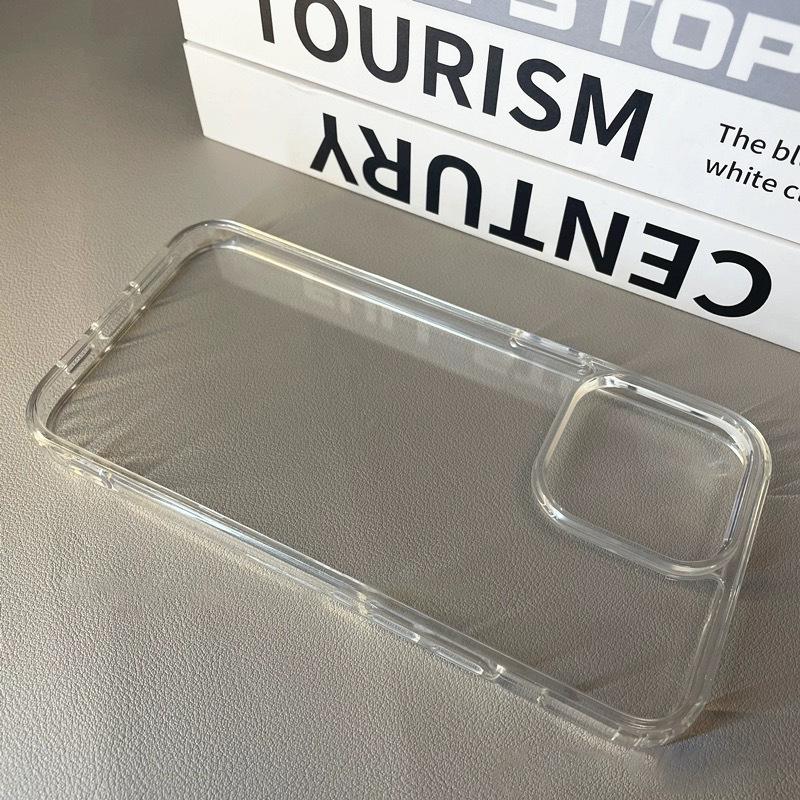 Luxury Transparent Soft Acrylic Phone Case for IPhone 16 15 14 13 12 11 Pro Max XS X XR  Mini Shockproof Protective Cover