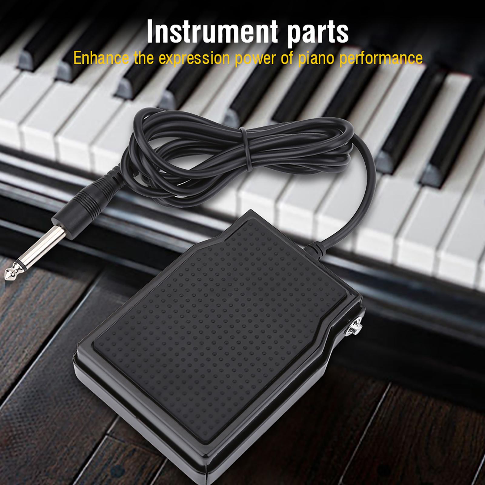 

Electronic Keyboard Sustain Pedal Damper for Digital Piano Instrument Accessory Black