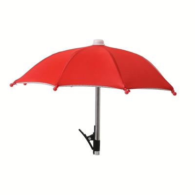 Live Streaming Rainproof Anti-Reflective Phone Umbrella, Mini Cycling Sunshade Cute Umbrella with Clip Small Decorative Parasol