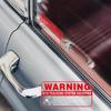 Warning GPS Tracking System Equipped Car Sticker 4x2 Inches Anti-Theft Protect Vehicle Windows Safety Warning Decals Waterproof Door Cling 8 Pack Red