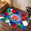 Blackburn Rovers Football Print Crystal Velvet Rug, Comfortable Water Absorbent Non Slip Indoor Floor Carpet