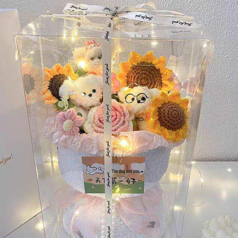 Twist Tie Puppy Doll Flower Bouquet: Handmade Birthday Gift for Girls & Best Friends