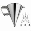 Stainless Steel Batter Dispenser Interchangeable Nozzles with Stand Pastry Tool for