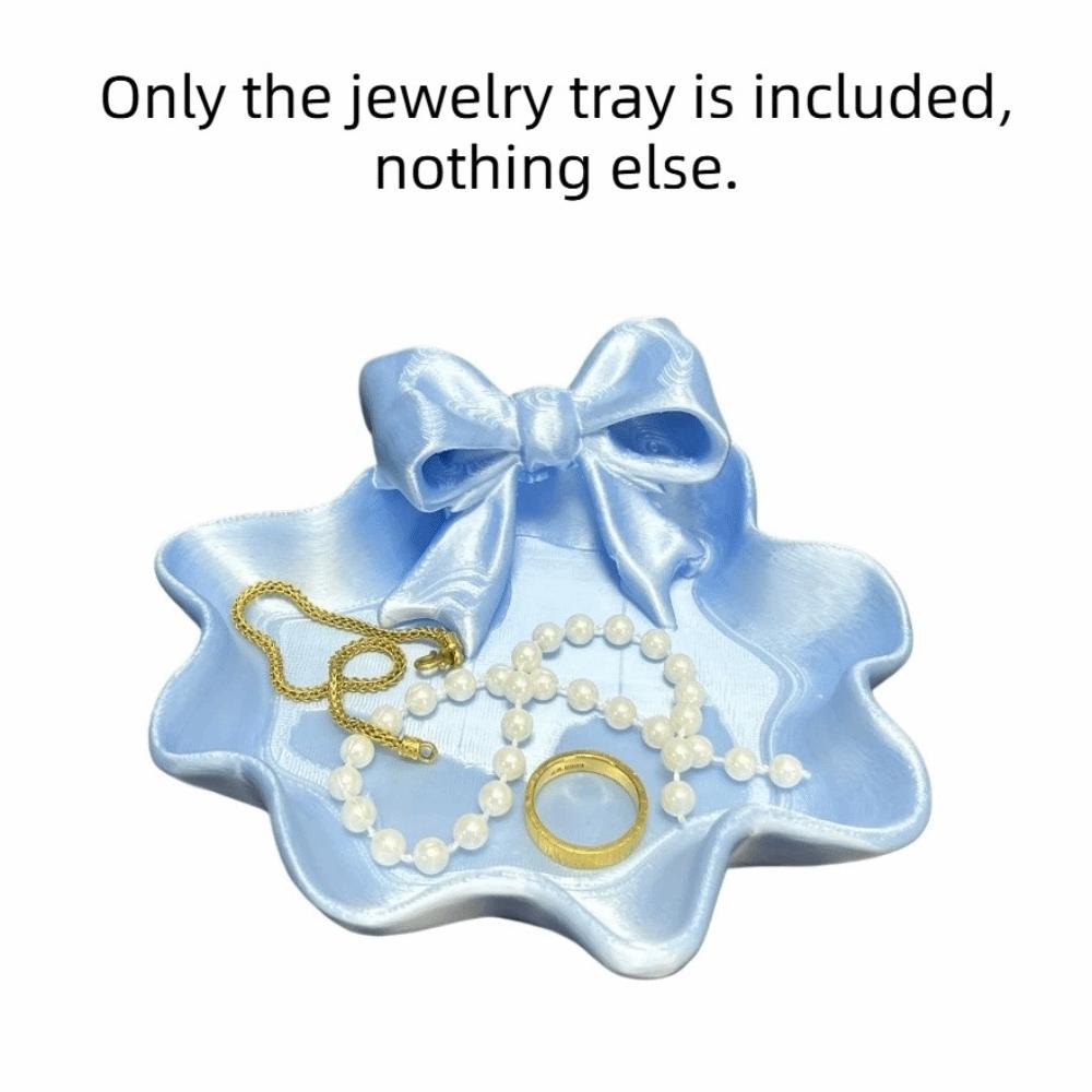 Sweet Bow Ribbon Ring Holder Elegant Jewelry Plates 3D Printed Jewelry Tray  Photography Props
