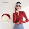 Women Long Sleeve Yoga Shirt Sports Tops Zipper Quick Dry Breathable Female Gym Fitness T-Shirt Yoga Top