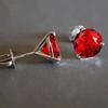 S925 Silver Geometric Korean Earrings for Women - Diamond-Accented Square Design with Versatile Wear Options.