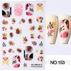 Nail Art Stickers Autumn Maple Leaf Sunflower Flower Elk Adhesive Nail Stickers
