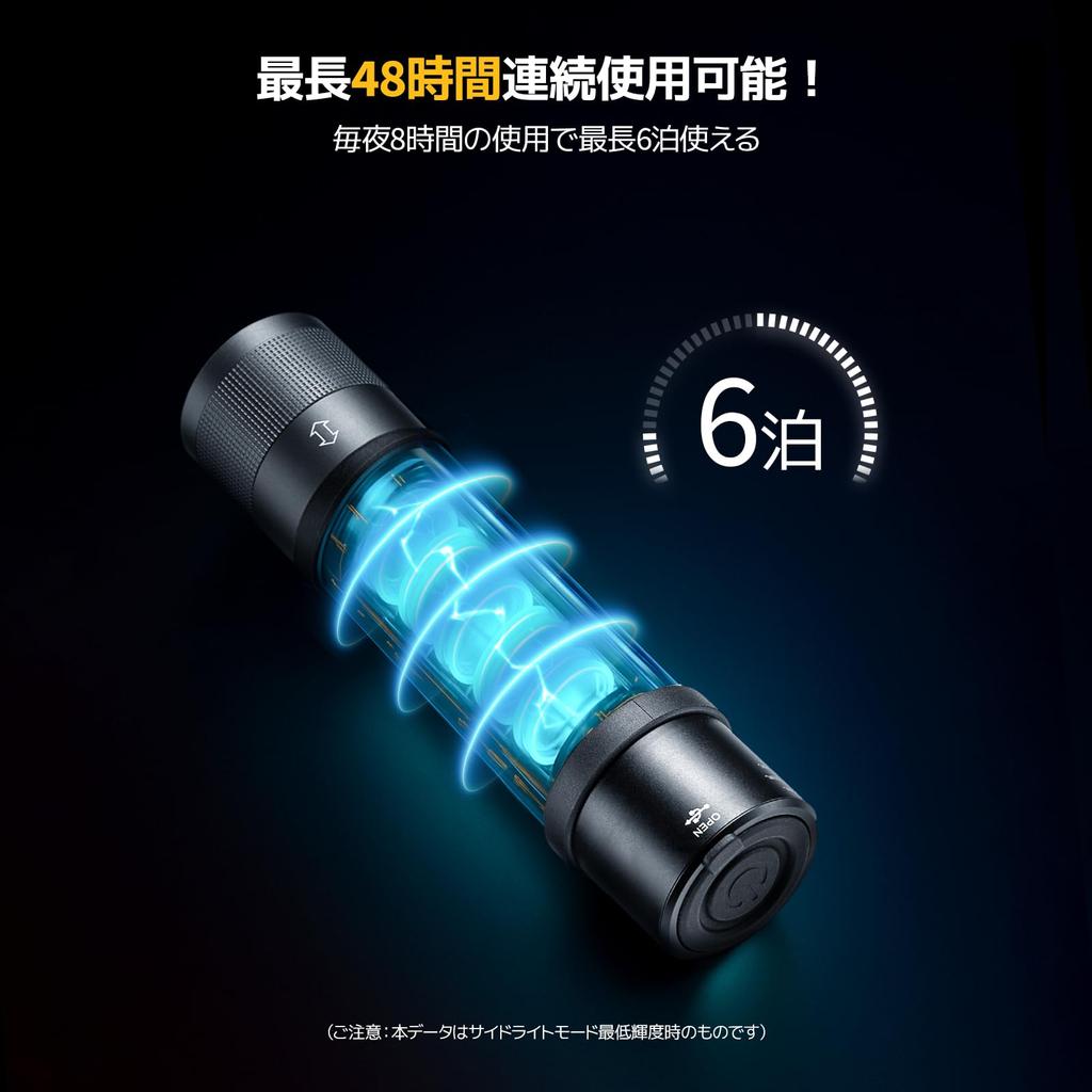 BougeRV Tactical 1000lm High 240m Powerful 26000mAh 6 Charging Power 7 Dimming Aluminum IPX4 COB Work Recommended for Disaster Power and Emergency