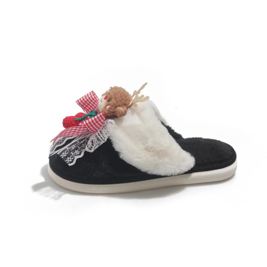 Fashion 2025 New High Quality Fashion Cute Cartoon Elk Slippers Lovely Soft Christmas Slippers Casual Comfortable Plush Bedroom Shoes
