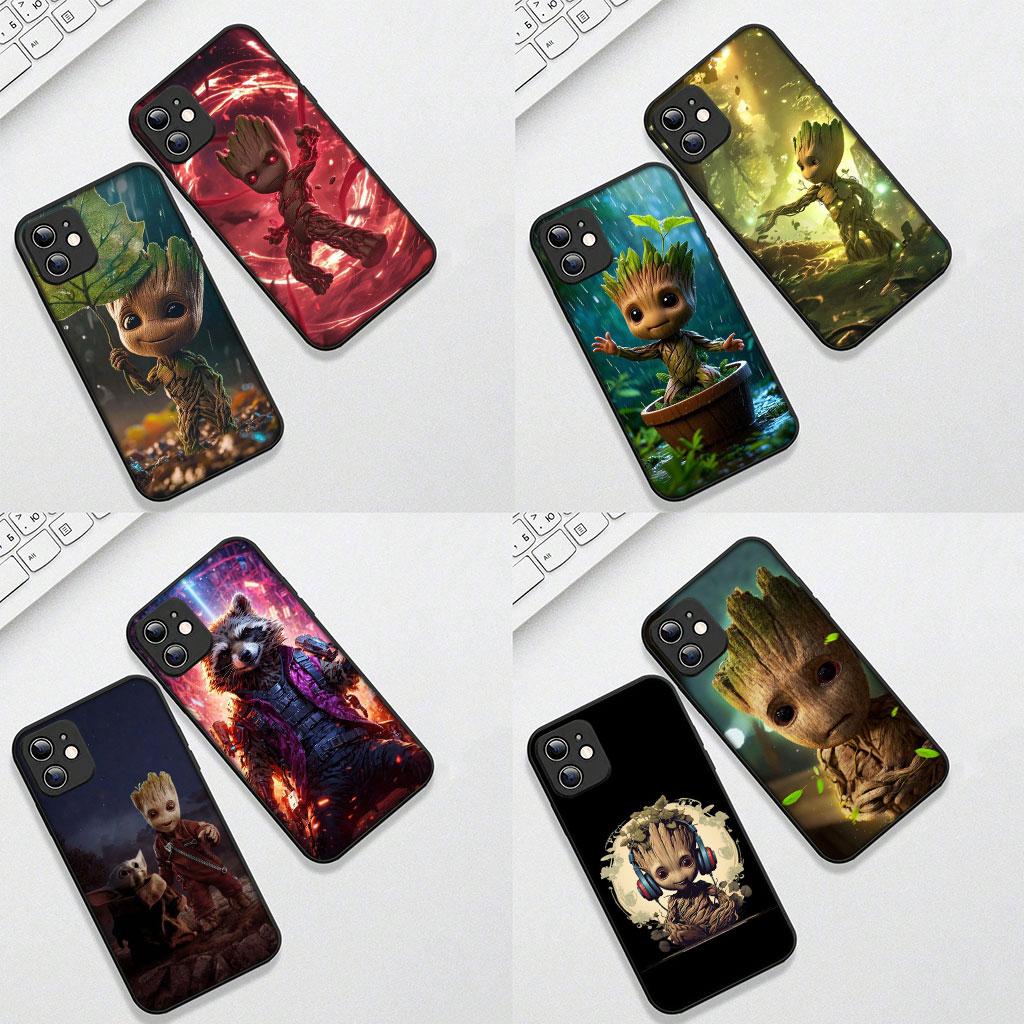 Phone Cover Guardians of the Galaxy Marvel Groots for Apple iPhone 16 15 14 11 Pro Max 7 8 Plus SE2 SE3 SE 2022 2020 Soft Case