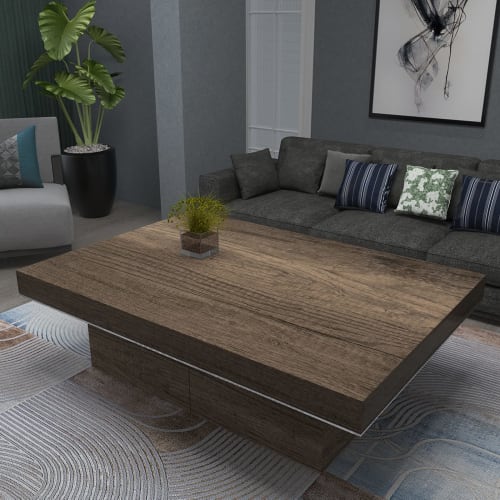 TOTIO Wood Grain Wallpaper Sticker, Elmwood Pattern, Gray-Brown Remake Sheet, 40cm X 3m, Matte, Thick, Waterproof, Heat-Resistant, Mildew-Resistant, O