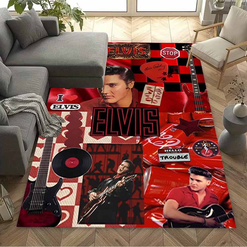 Elvis Presley Performance Carpet Suitable for Hallway Living Rooms Outdoor Foyer Anti-slip Rug Anime Office Decor Perfect Gift for Women/Men