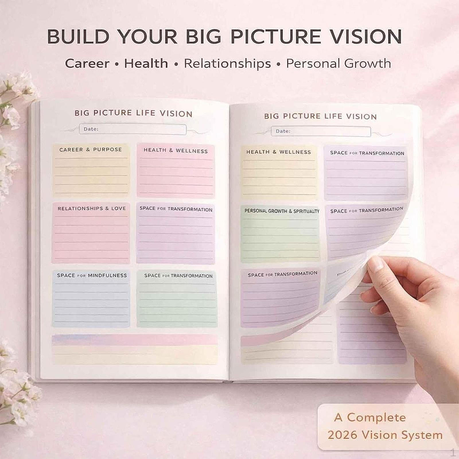 

Vision Board Book Plan Notebook Aesthetic Schedule Planner Goal Setting Journal for Personal